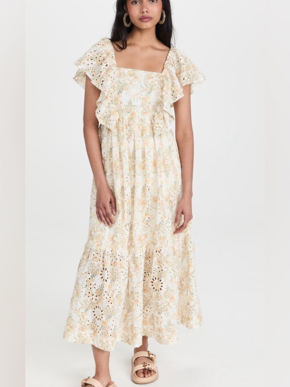 Floral Eyelet Ruffle Dress - Picture 2 of 5